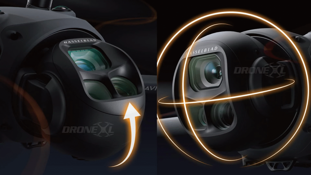 Esquema del nuevo Infinity Gimbal del DJI Mavic 4 Pro