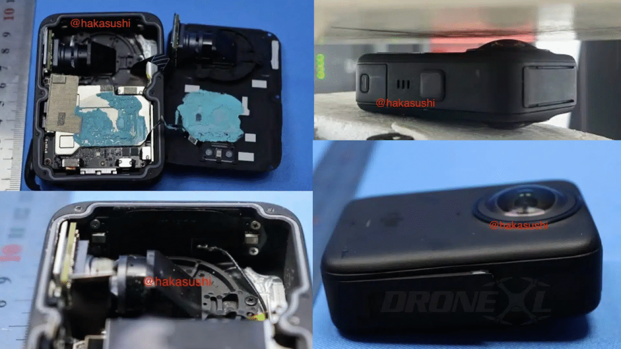 Ilustración conceptual de la cámara DJI Osmo 360 en uso