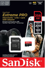 Micro SD 256 GB Extreme Pro + With Adapter (DRONE)